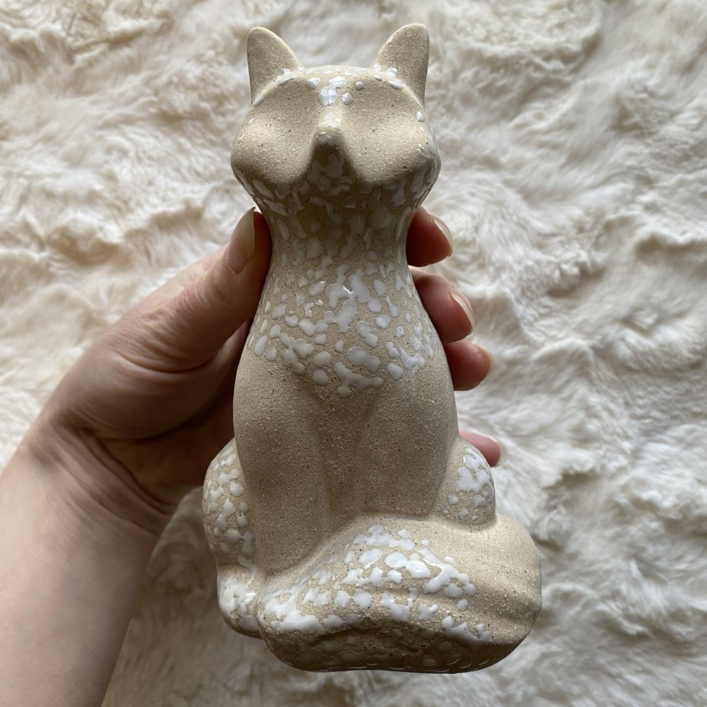 Anthropologie Woodland Bud Vase Fox Whimsical Stoneware 5.75x4 Inch New In Box - Picture 6 of 13
